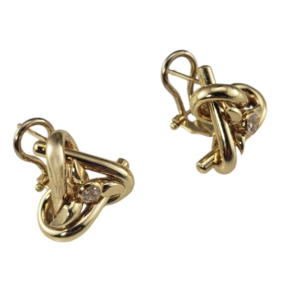 14 Karat Yellow Gold Knot Earrings #18655 - Picture 3 of 8